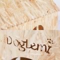 Casa de perro plegable al aire libre de madera Casa de perro grande de madera de 7MM OSB Nature